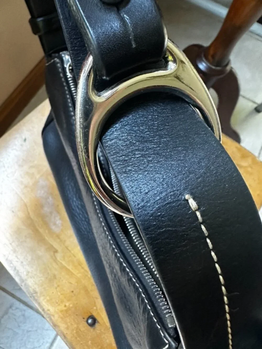 Dooney & Bourke Black Pebbled Leather Handbag, Very Good Condition